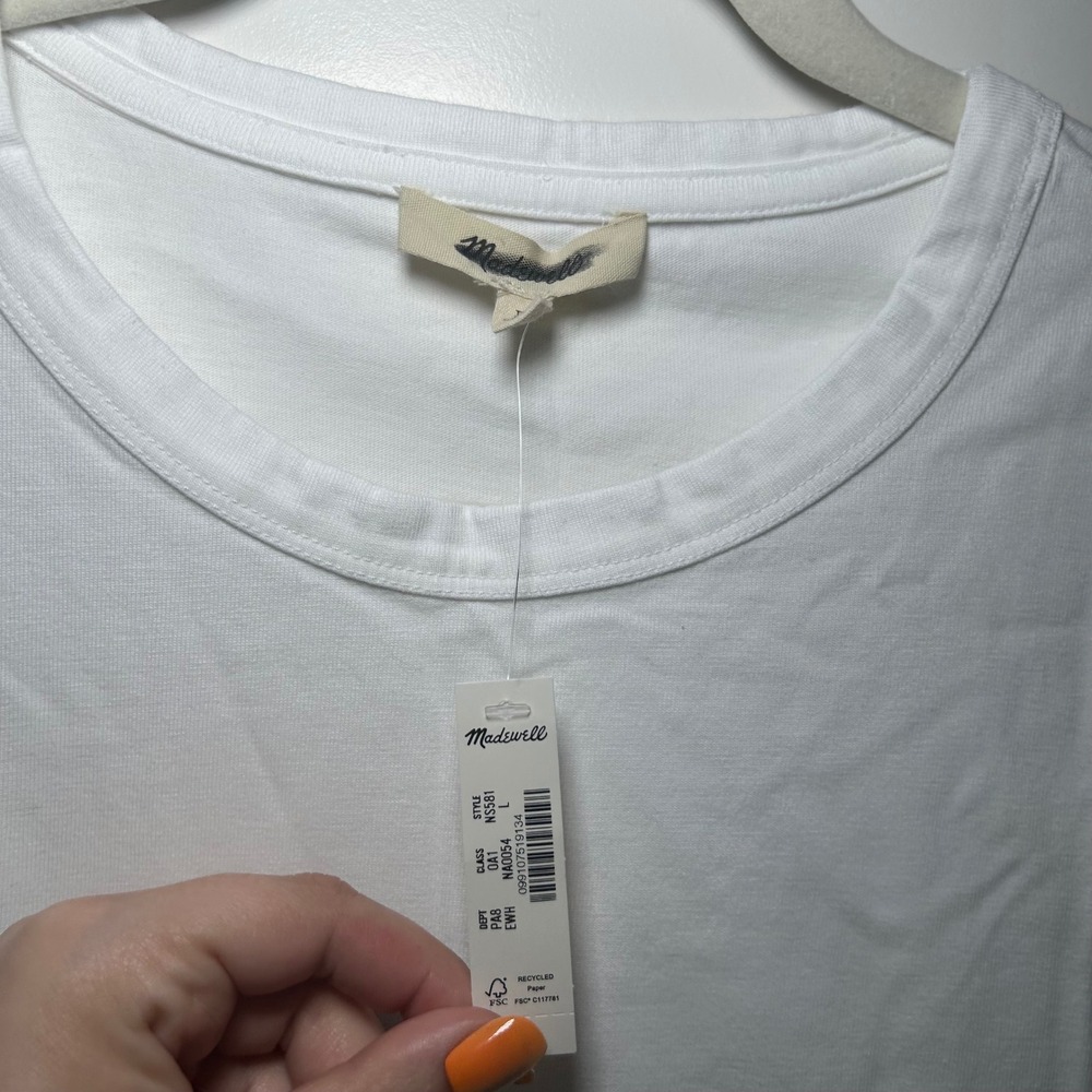 Madewell White Short Sleeve Crewneck Tee - Picture 5 of 8